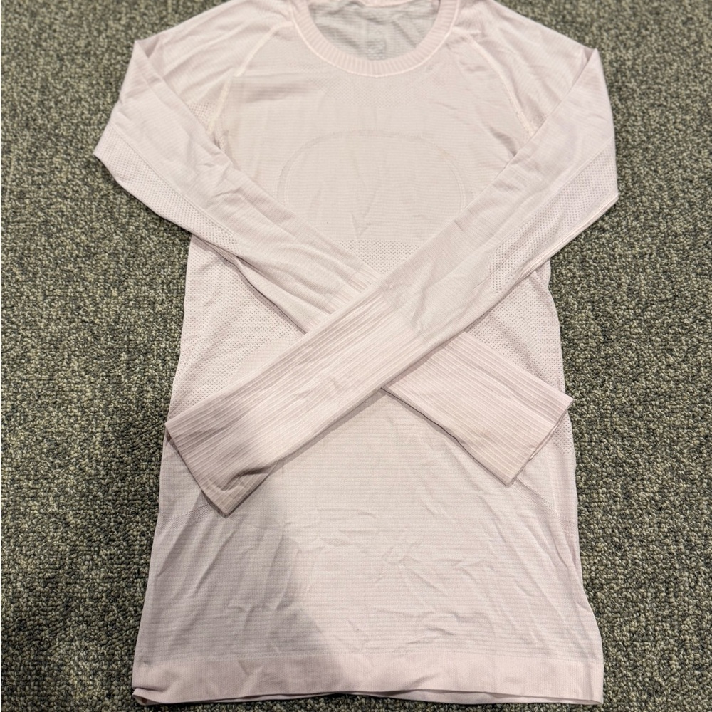 lululemon athletica Light Pink Long Sleeve Top